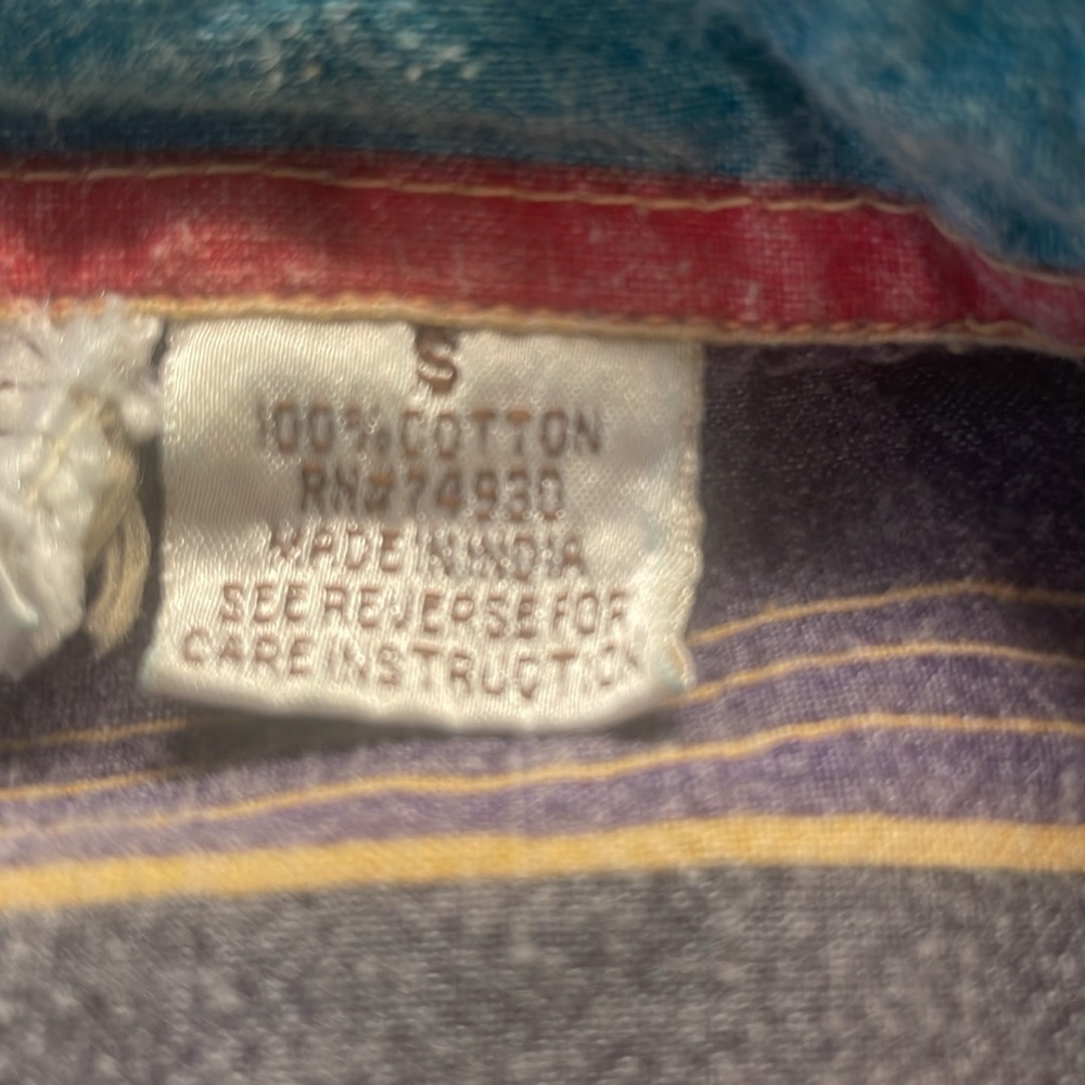 Vintage 90s Clementine striped shirt pocket 100% cotton multicolored women’s S - Picture 8 of 9